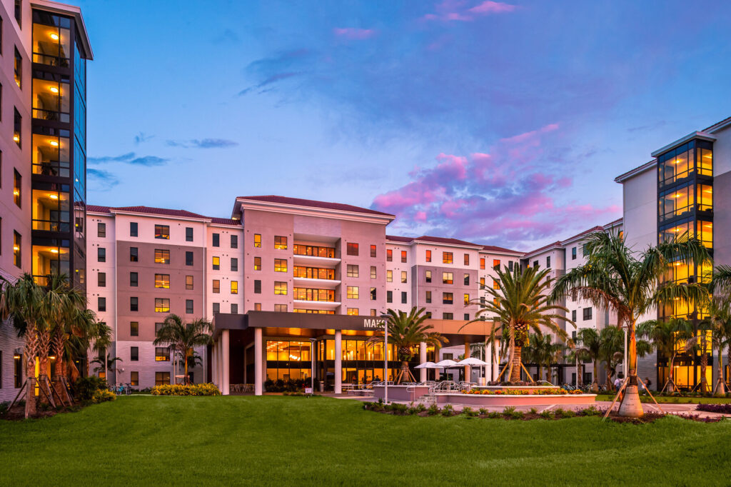 Nova Southeastern CourtyardDusk