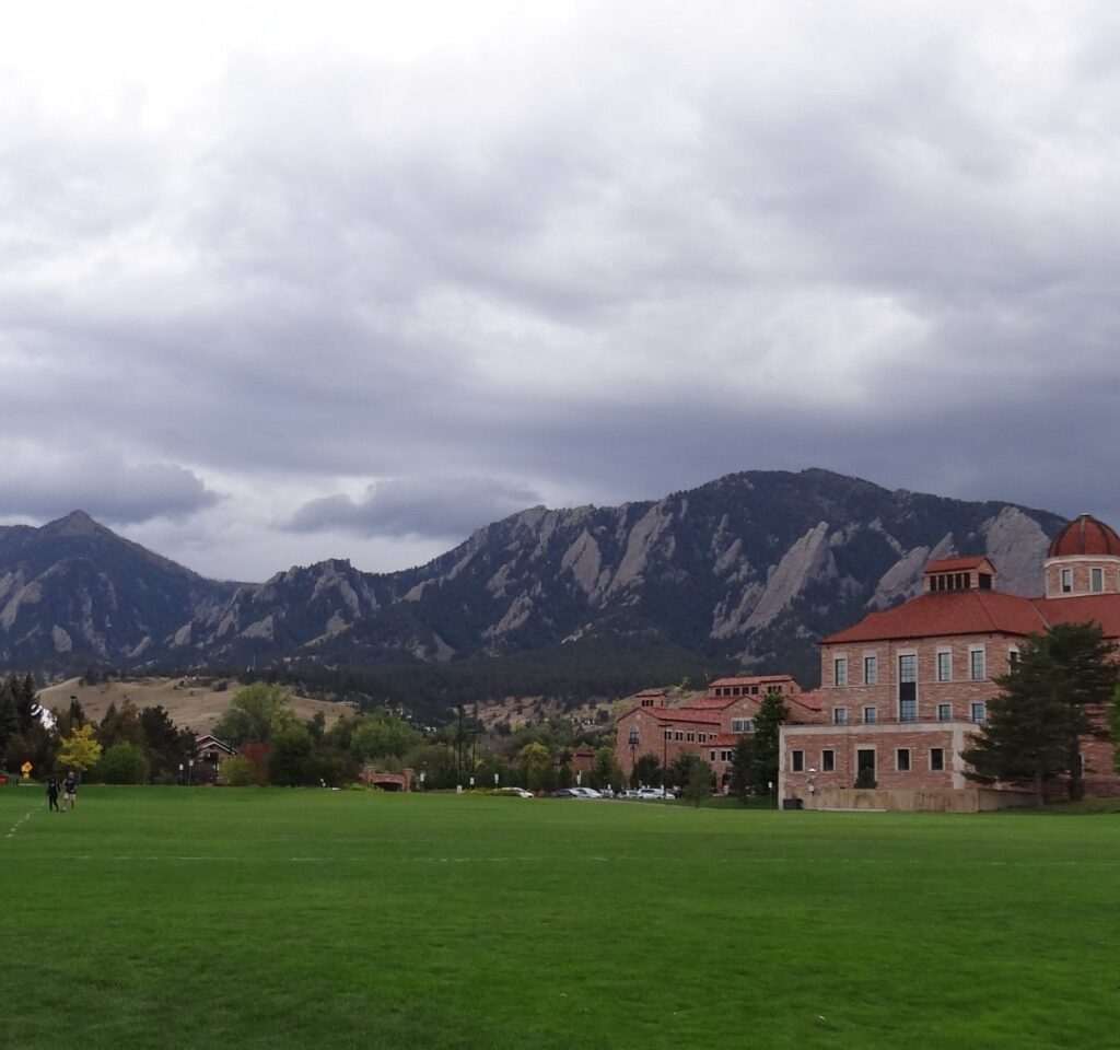 flatirons from cu boulder